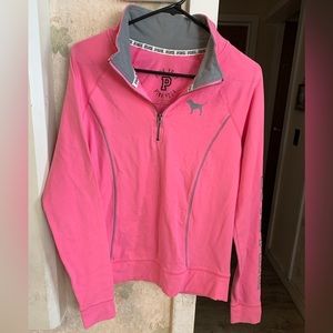 Victoria’s Secret VS Pink Yoga Jacket Long Sleeve Sweatshirt Coat Top Size M EUC